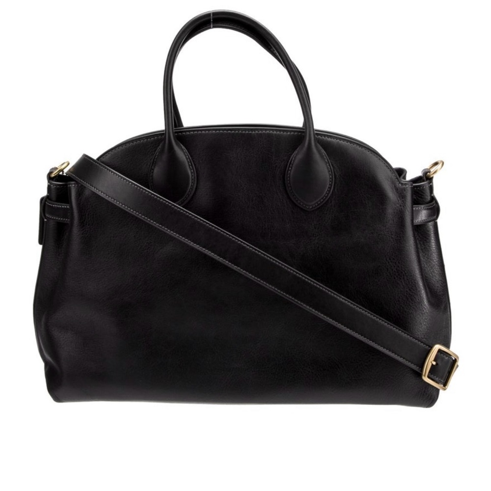 Coach Empire 40 Black Leather Satchel with Gold Hardware - Picture 3 of 10